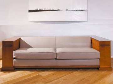 KEY LARGO - Contemporary style leather sofa with integrated magazine rack by HUGUES CHEVALIER - view 3